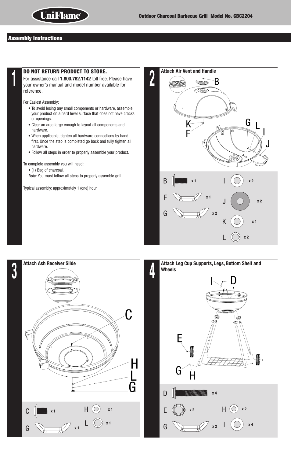Blue Rhino CBC2204 User Manual | Page 4 / 16