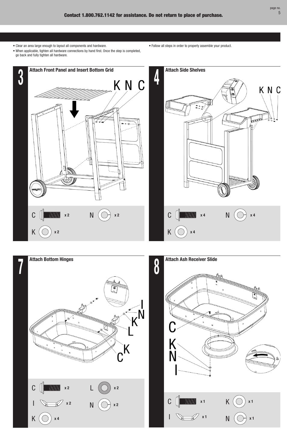 Blue Rhino CBC741W User Manual | Page 5 / 16