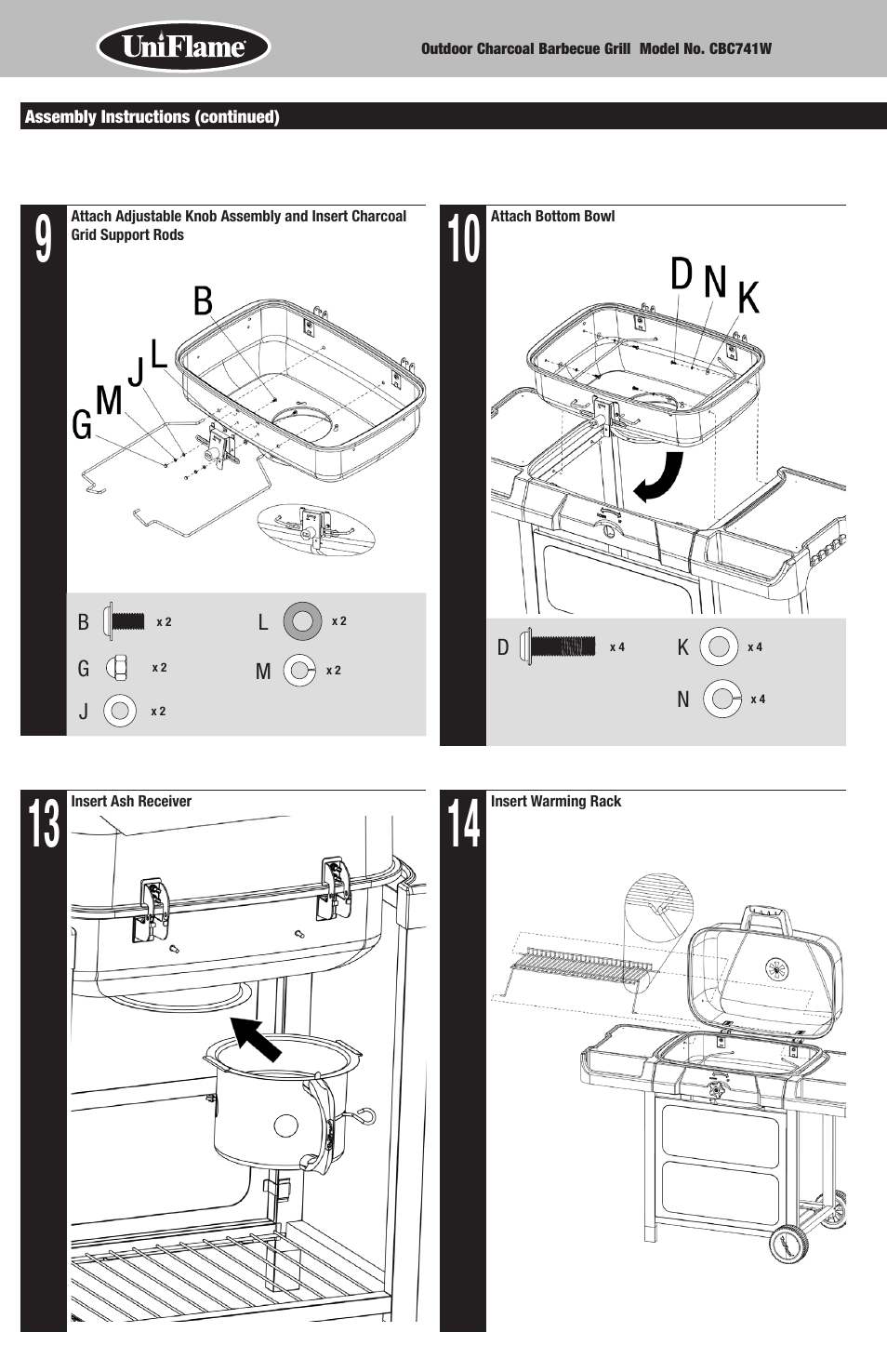 Blue Rhino CBC741W User Manual | Page 6 / 16