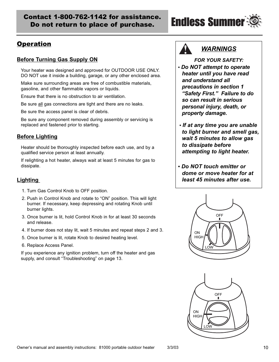 Warnings | Blue Rhino 81000 User Manual | Page 11 / 20