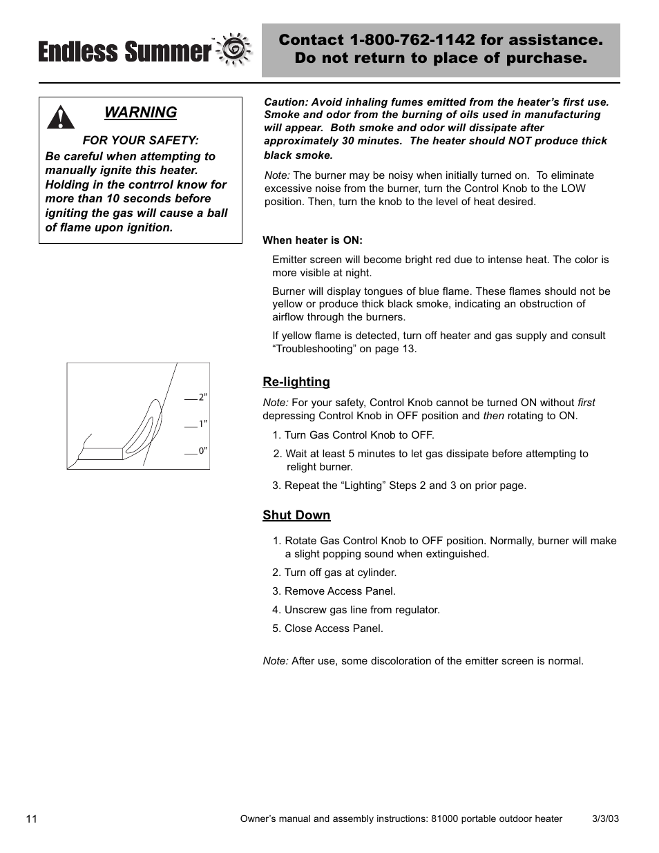 Warning | Blue Rhino 81000 User Manual | Page 12 / 20