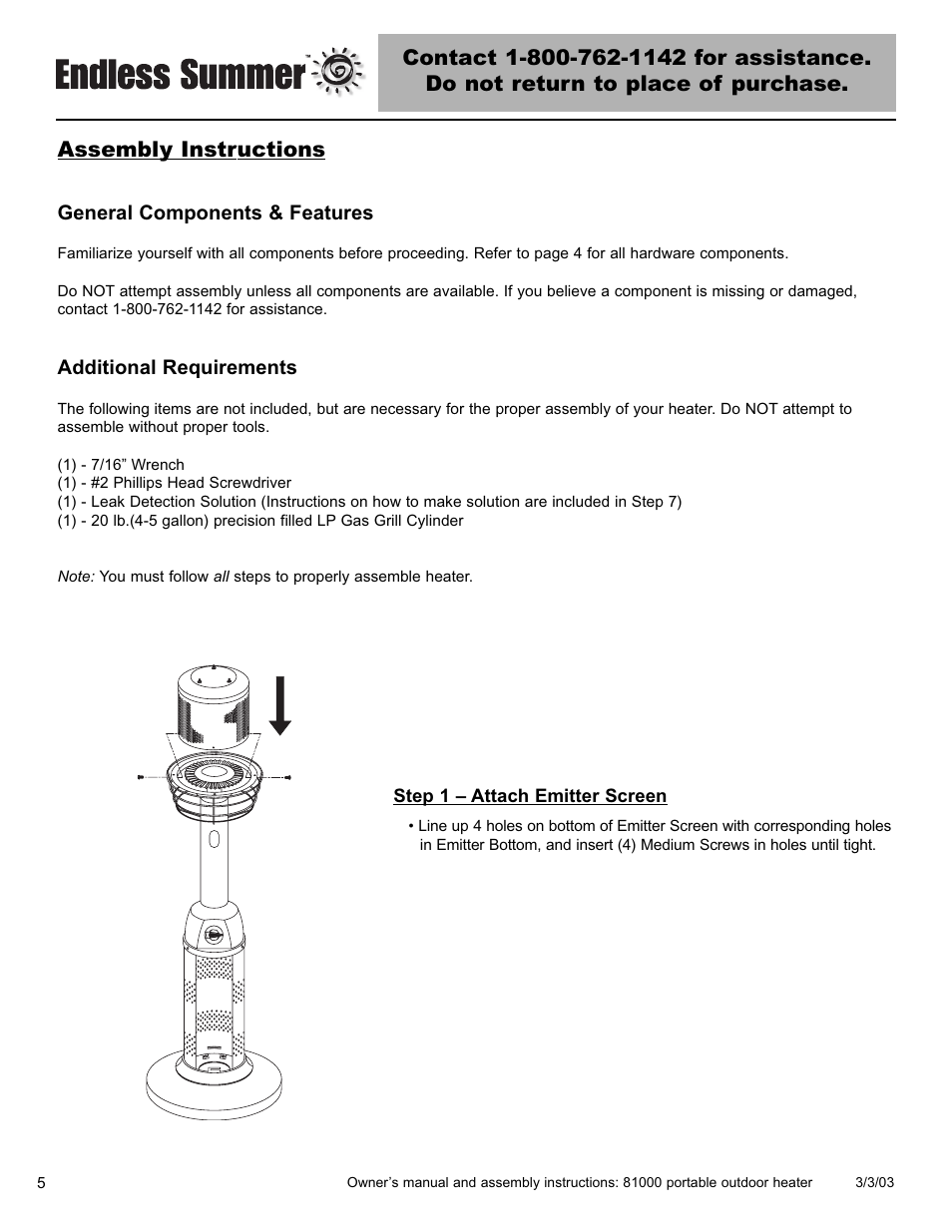 Blue Rhino 81000 User Manual | Page 6 / 20