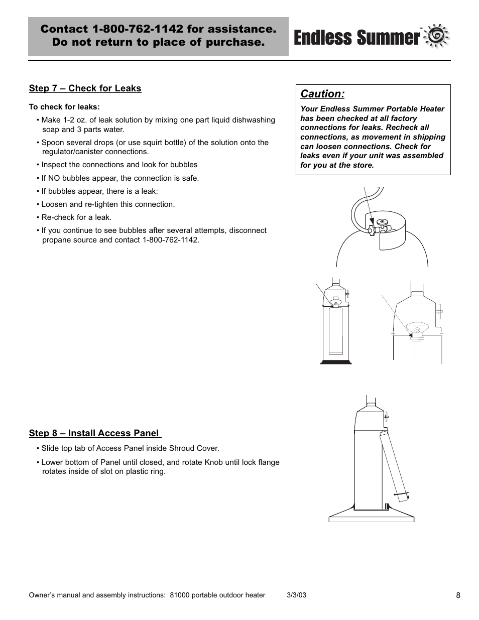 Caution | Blue Rhino 81000 User Manual | Page 9 / 20