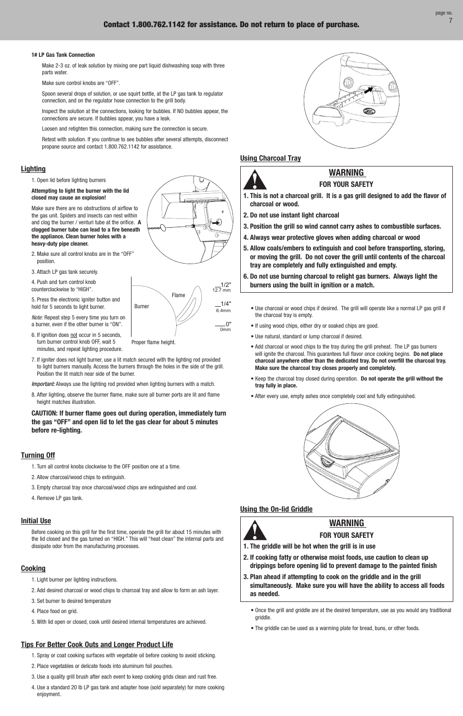 Warning | Blue Rhino HBT601B User Manual | Page 7 / 20