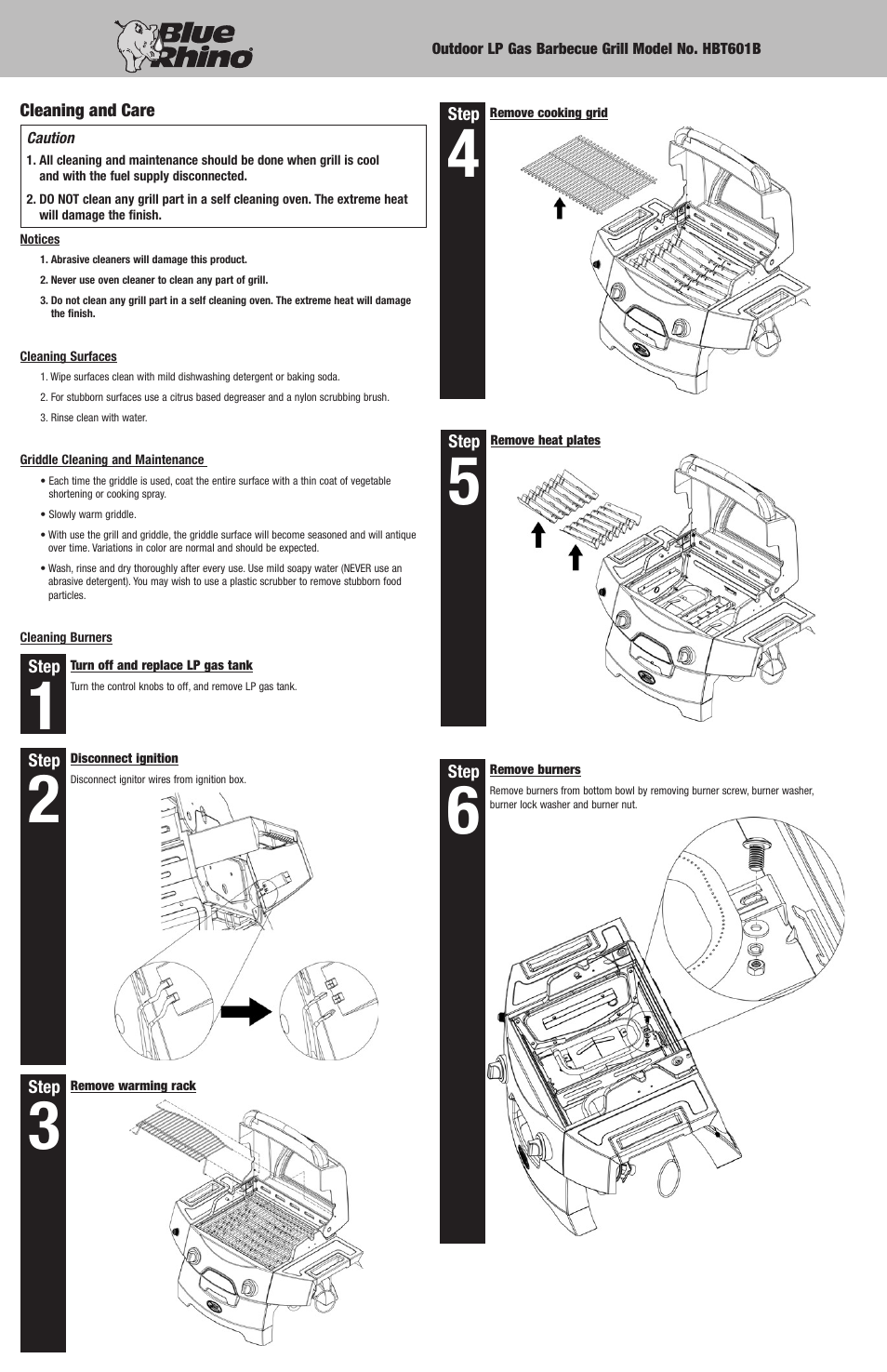 Blue Rhino HBT601B User Manual | Page 8 / 20