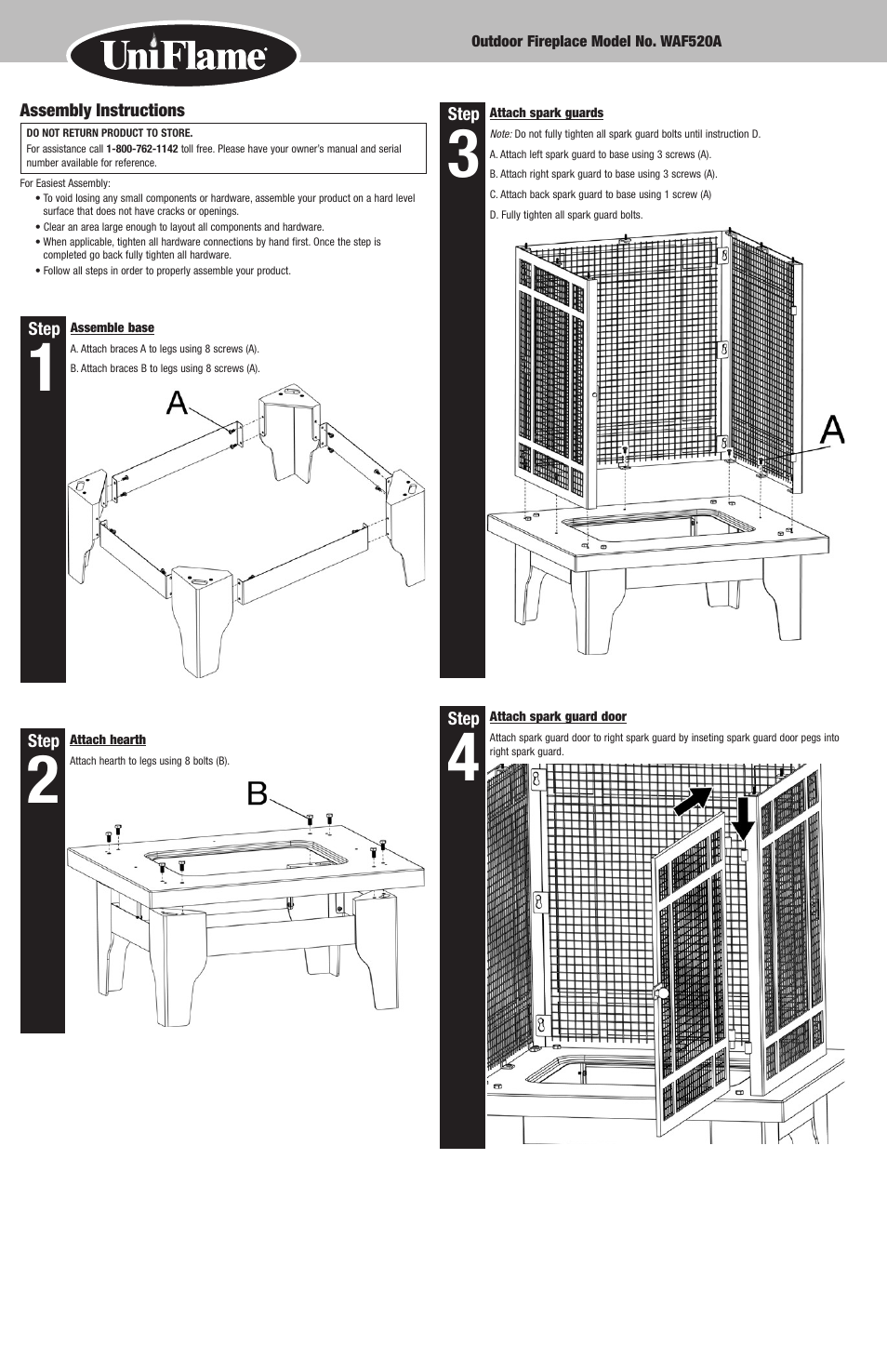 Blue Rhino WAF520A User Manual | Page 4 / 12