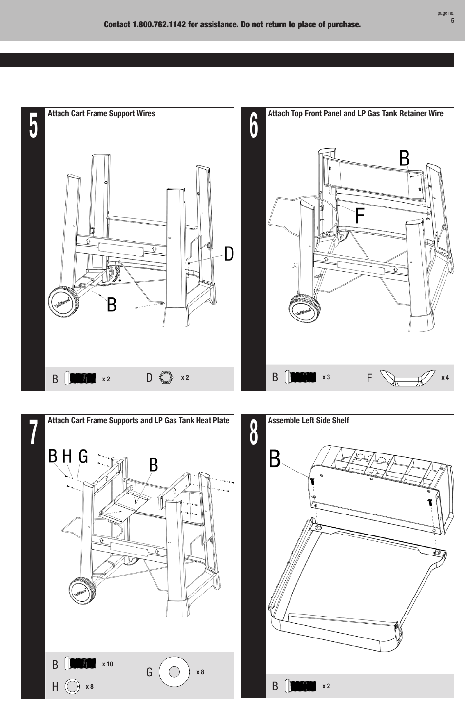 Blue Rhino GBC831WB User Manual | Page 5 / 28