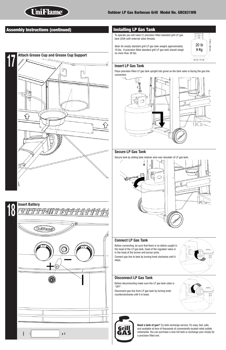 Blue Rhino GBC831WB User Manual | Page 8 / 28