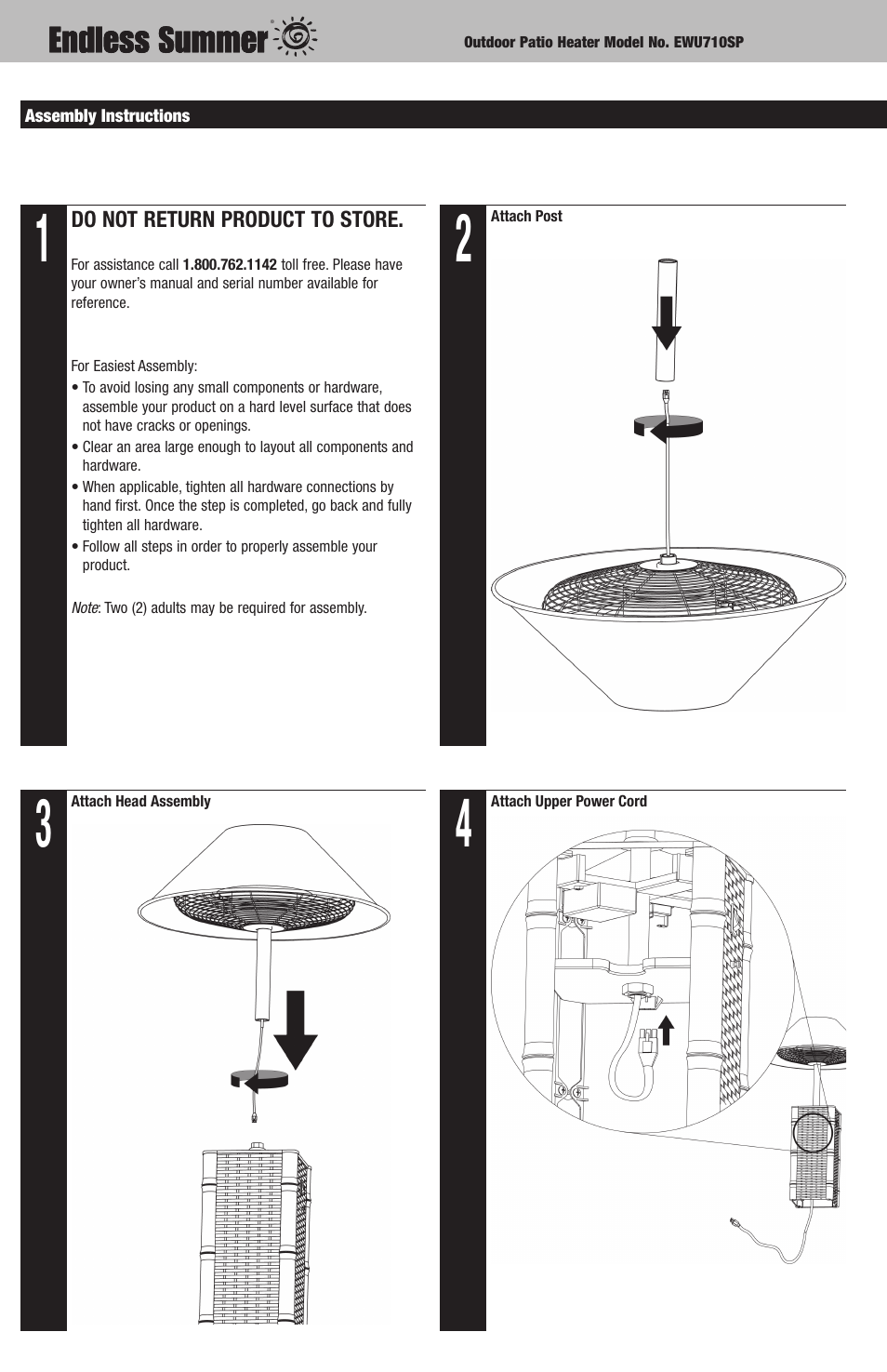Blue Rhino EWU710SP User Manual | Page 4 / 8