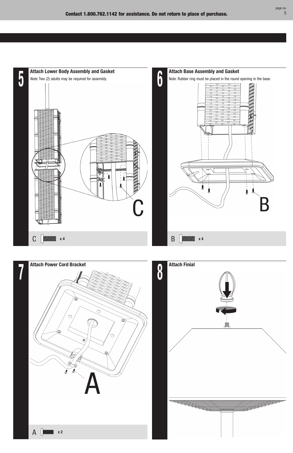 Blue Rhino EWU710SP User Manual | Page 5 / 8