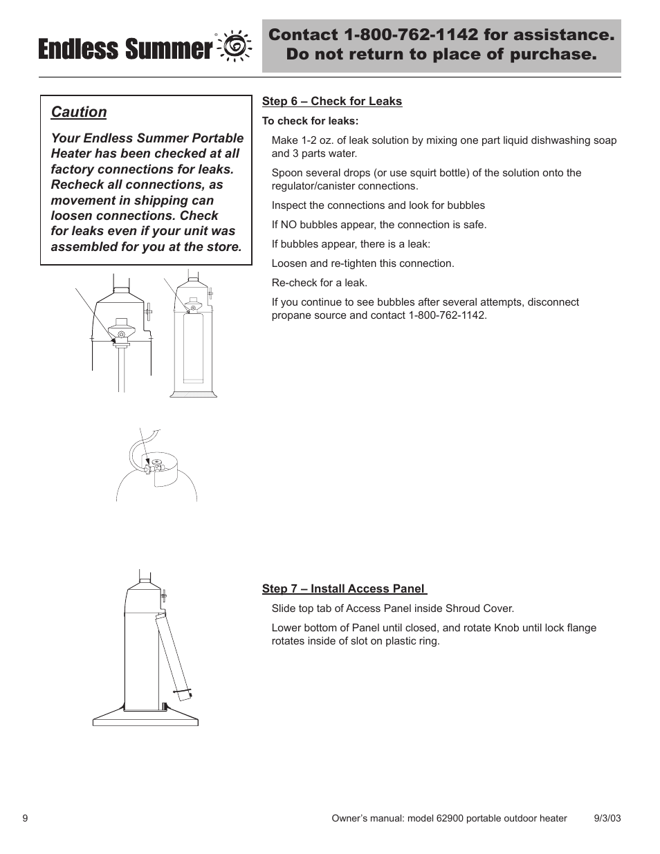 Caution | Blue Rhino 62900 User Manual | Page 10 / 40