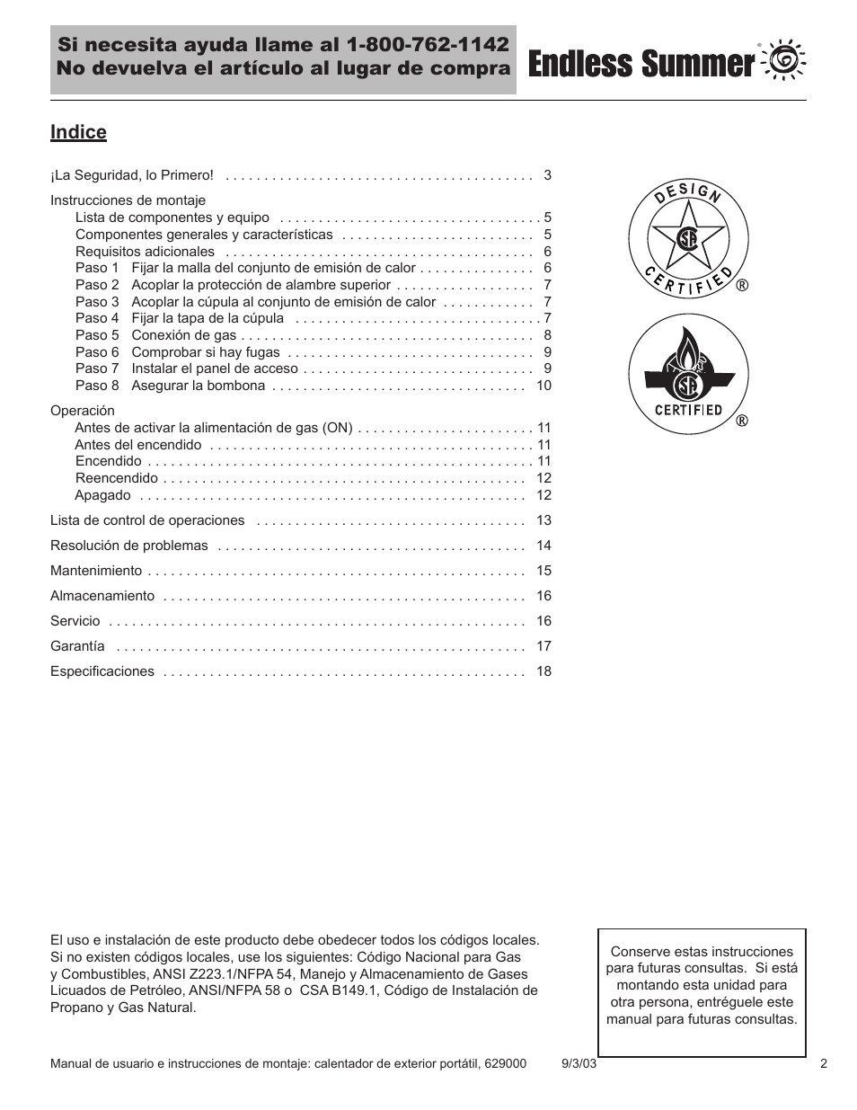 Indice | Blue Rhino 62900 User Manual | Page 21 / 40