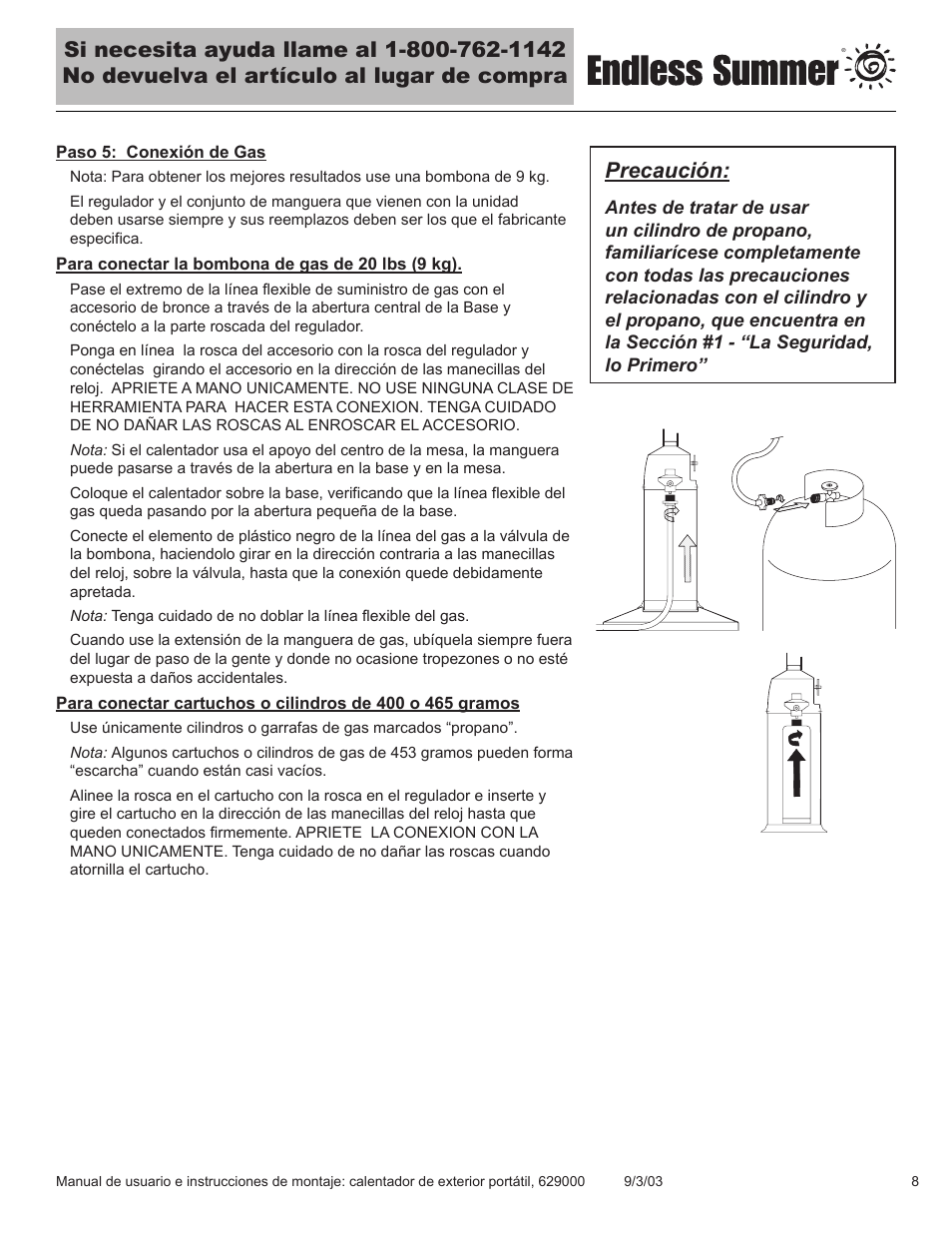 Precaución | Blue Rhino 62900 User Manual | Page 27 / 40