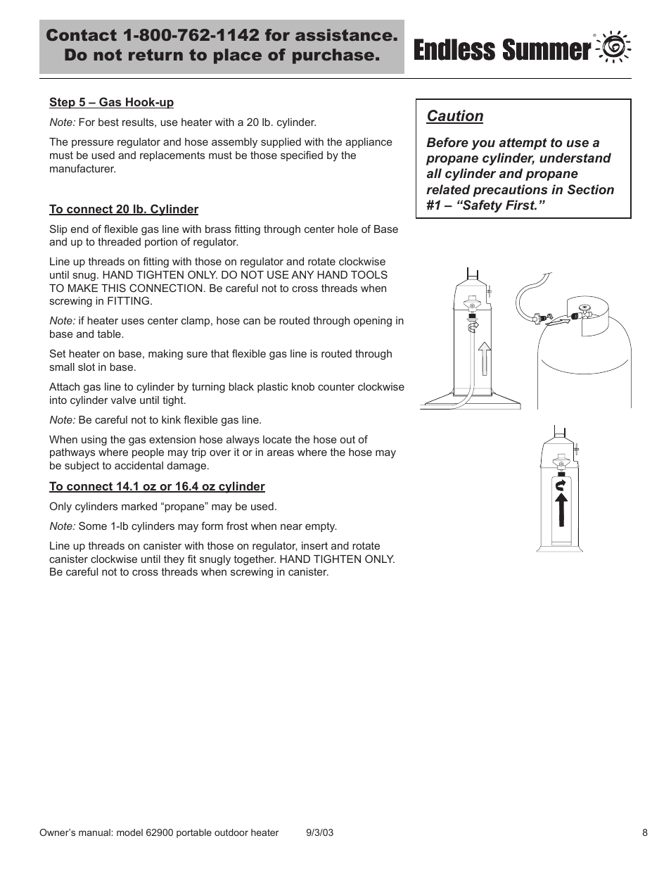 Caution | Blue Rhino 62900 User Manual | Page 9 / 40