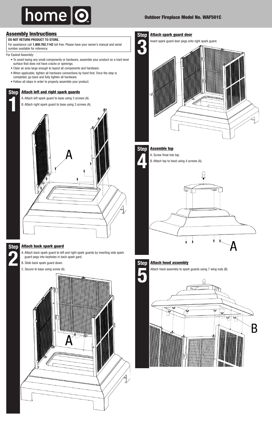 Blue Rhino WAF501C User Manual | Page 4 / 12