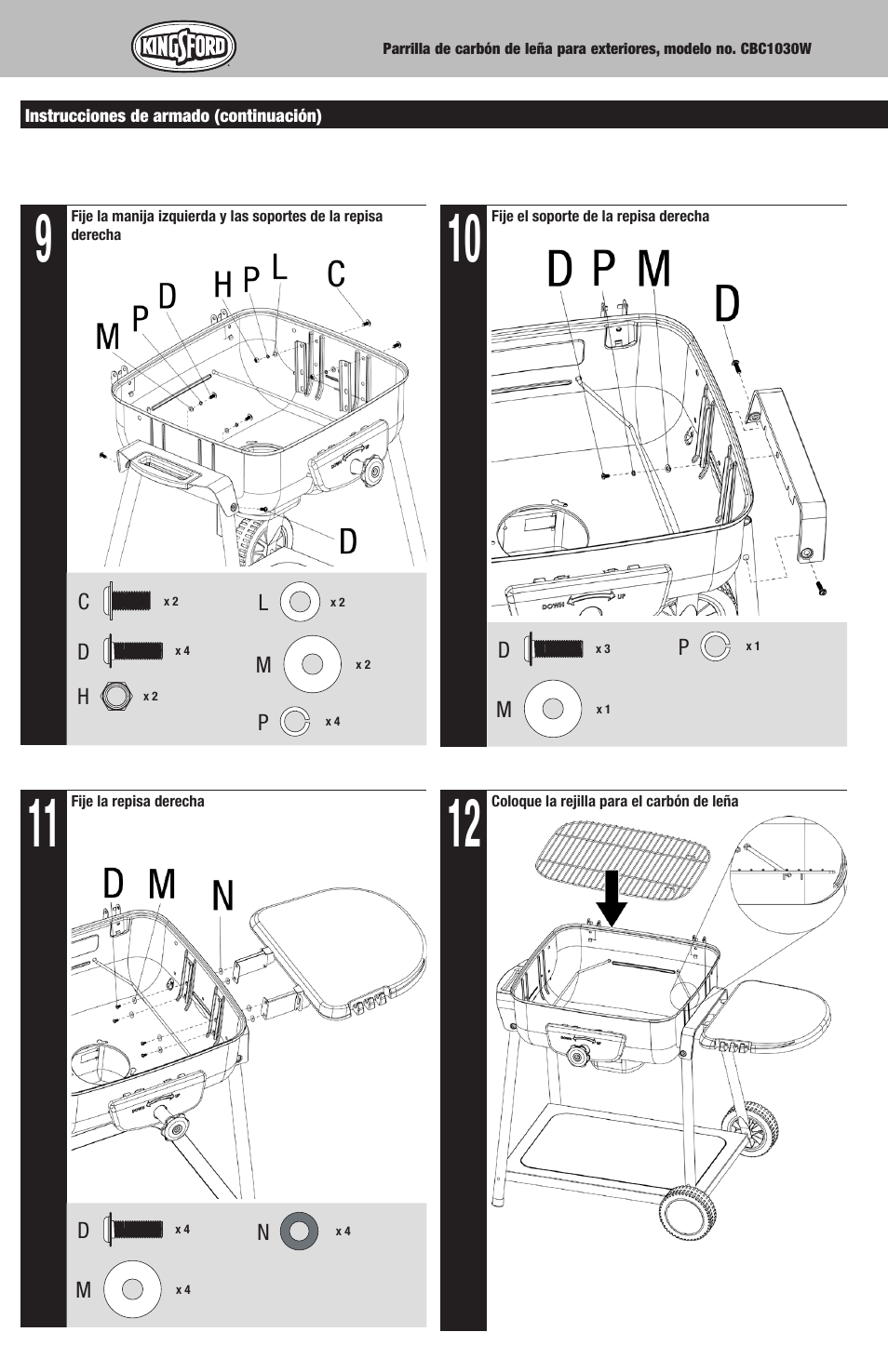 Blue Rhino CBC1030W User Manual | Page 14 / 16