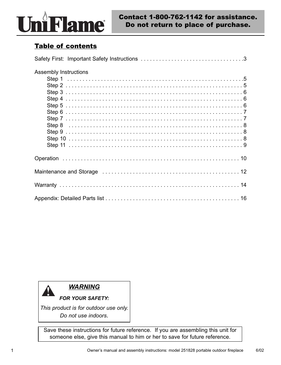 Blue Rhino 251828 User Manual | Page 2 / 19