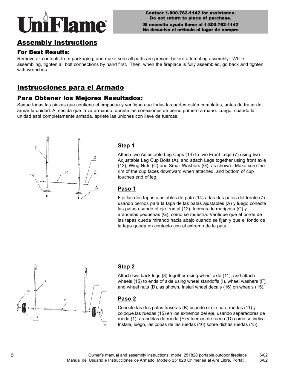 Assembly instructions, Instrucciones para el armado, Para obtener los mejores resultados | Blue Rhino 251828 User Manual | Page 6 / 19