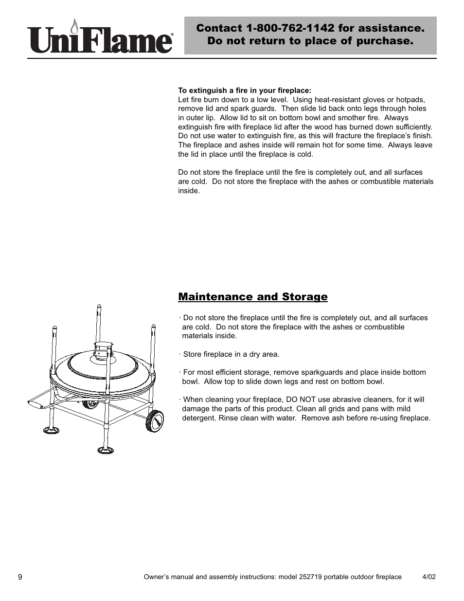 Blue Rhino 252719 User Manual | Page 10 / 16
