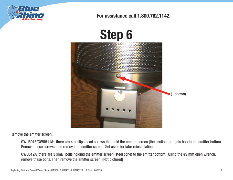 Step 6 | Blue Rhino GWU501E User Manual | Page 8 / 21