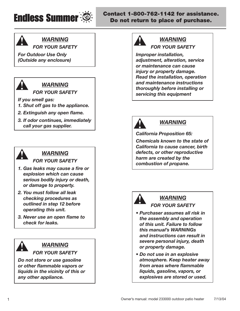 Blue Rhino 233000 User Manual | Page 2 / 44