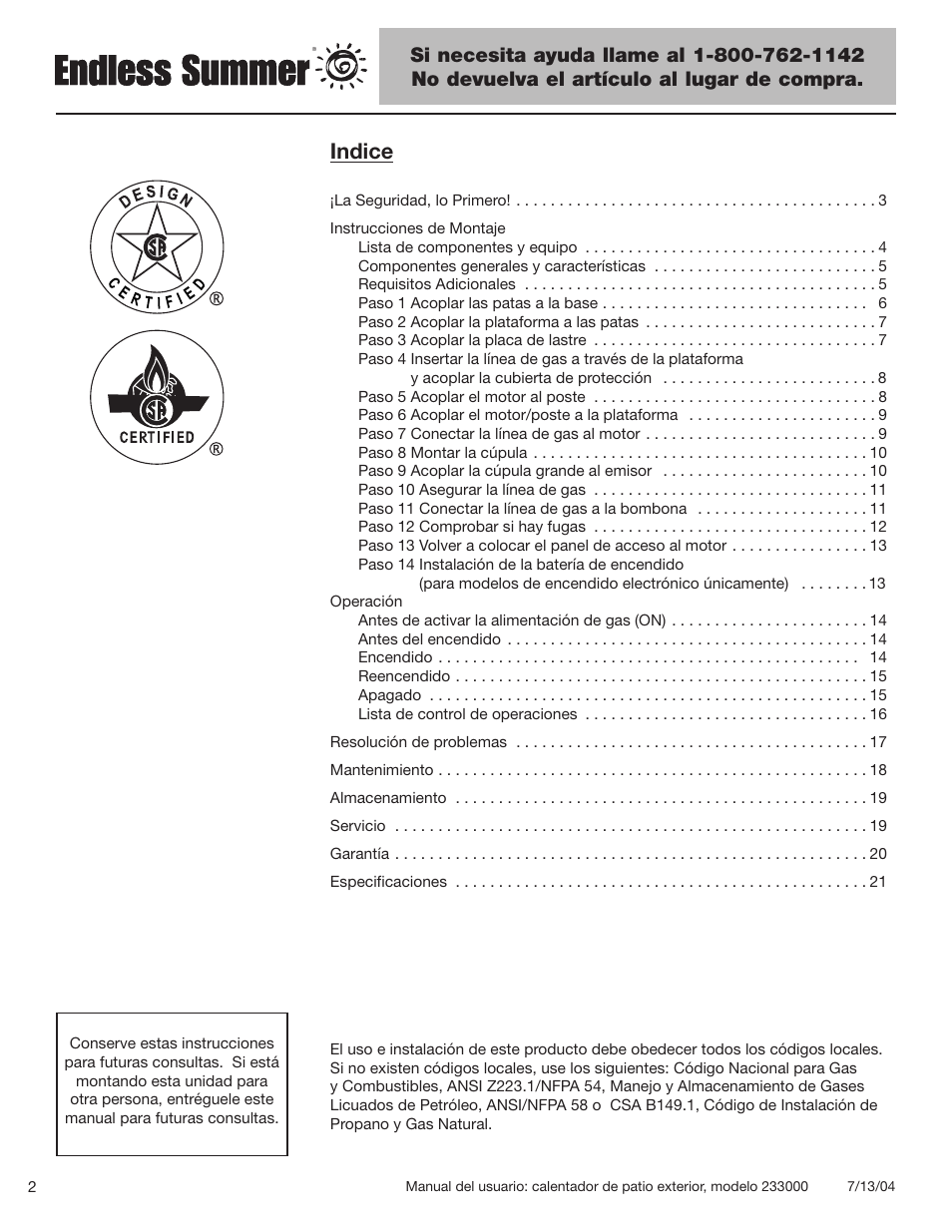 Indice | Blue Rhino 233000 User Manual | Page 24 / 44