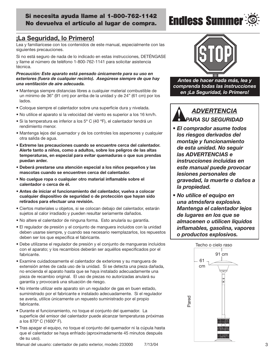 La seguridad, lo primero, Advertencia | Blue Rhino 233000 User Manual | Page 25 / 44