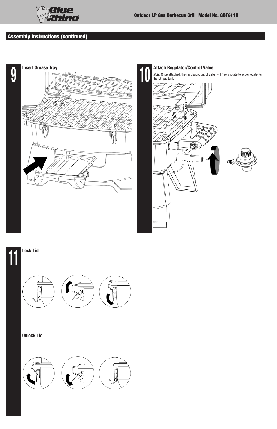 Blue Rhino GBT611B User Manual | Page 6 / 16