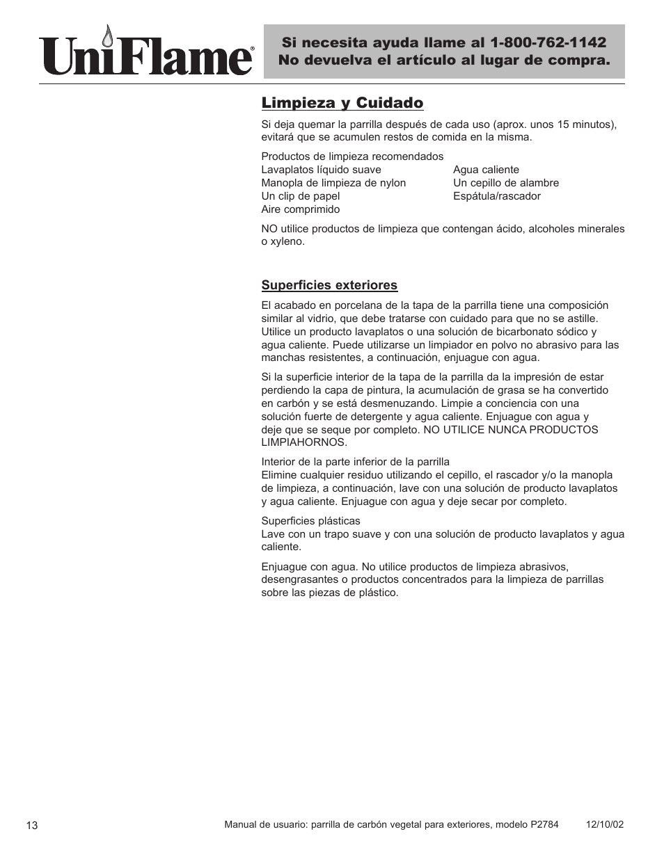Blue Rhino P2784 User Manual | Page 14 / 21