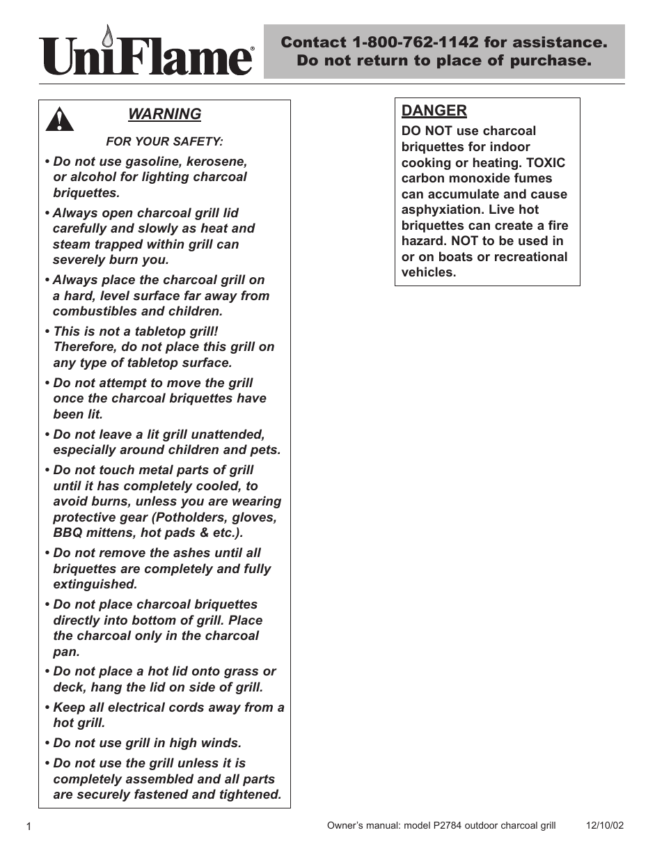 Blue Rhino P2784 User Manual | Page 2 / 21
