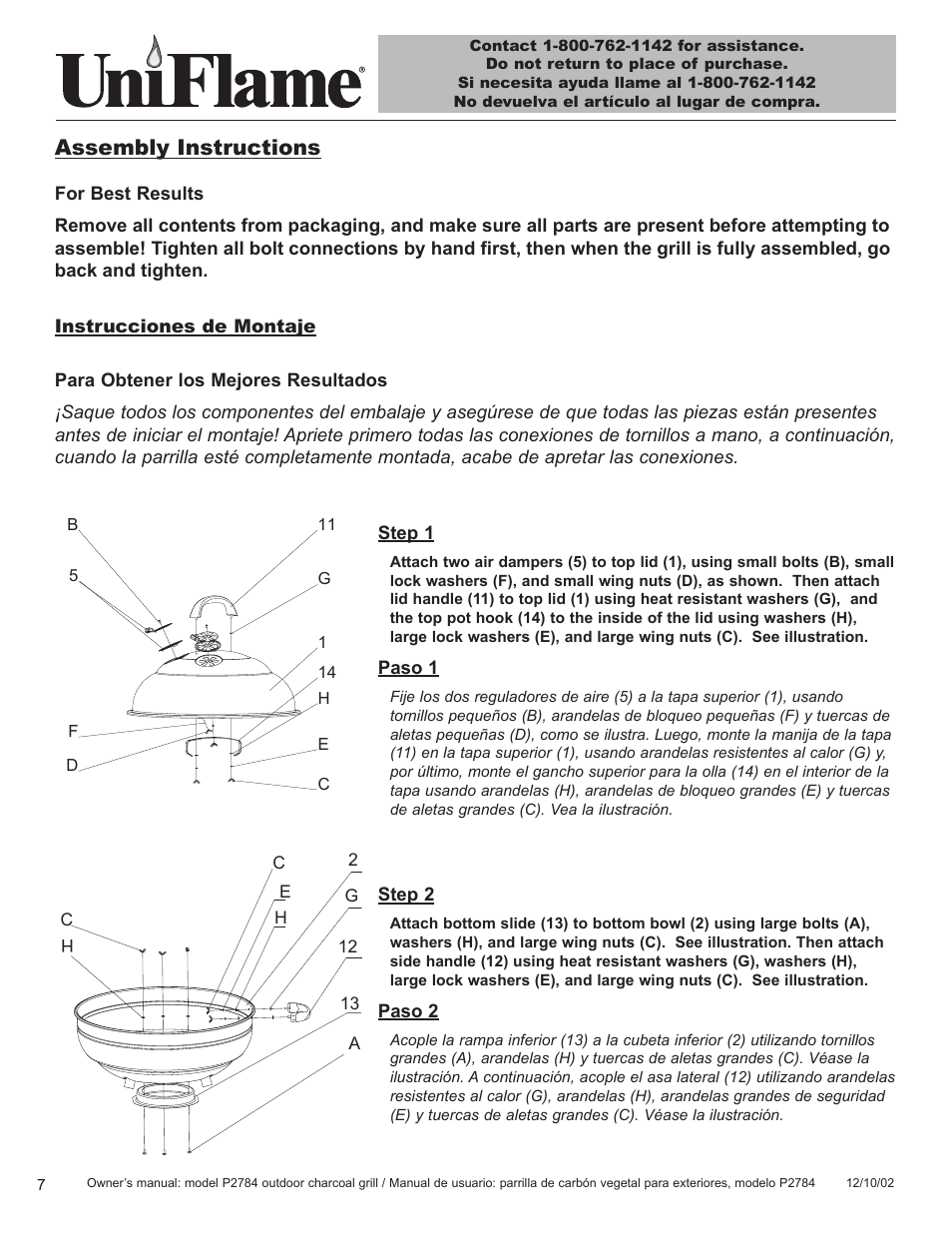 Assembly instructions | Blue Rhino P2784 User Manual | Page 8 / 21