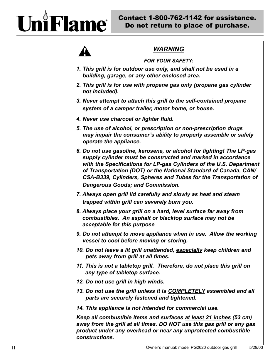 Blue Rhino PG2620 User Manual | Page 12 / 40