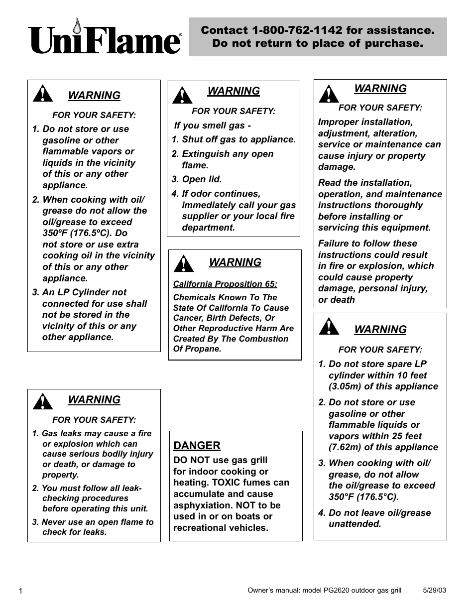 Blue Rhino PG2620 User Manual | Page 2 / 40
