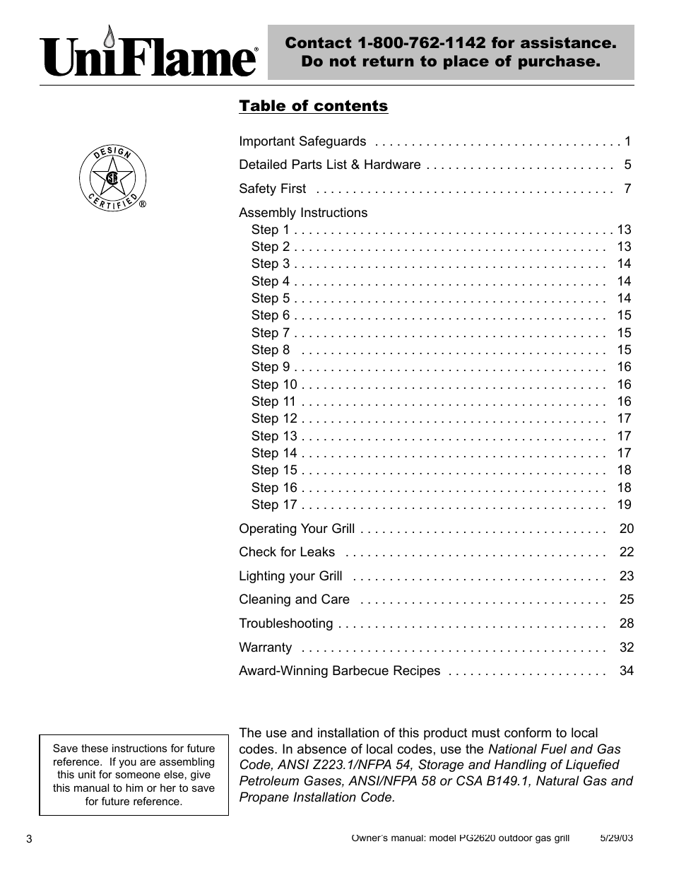 Blue Rhino PG2620 User Manual | Page 4 / 40