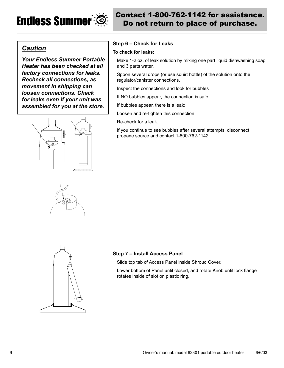 Caution | Blue Rhino Endless Summer 62301 User Manual | Page 10 / 40