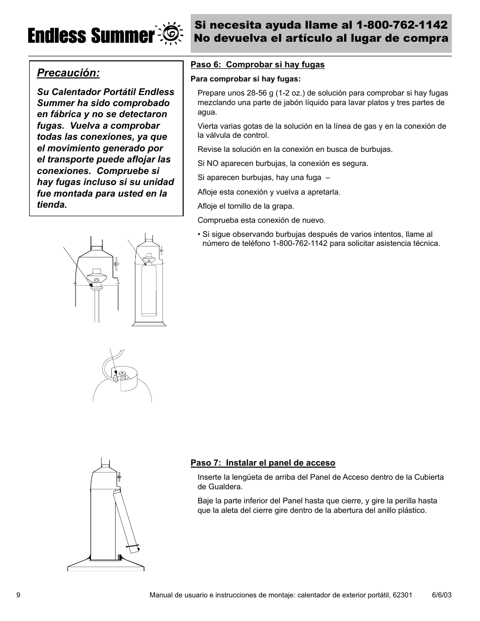 Precaución | Blue Rhino Endless Summer 62301 User Manual | Page 28 / 40