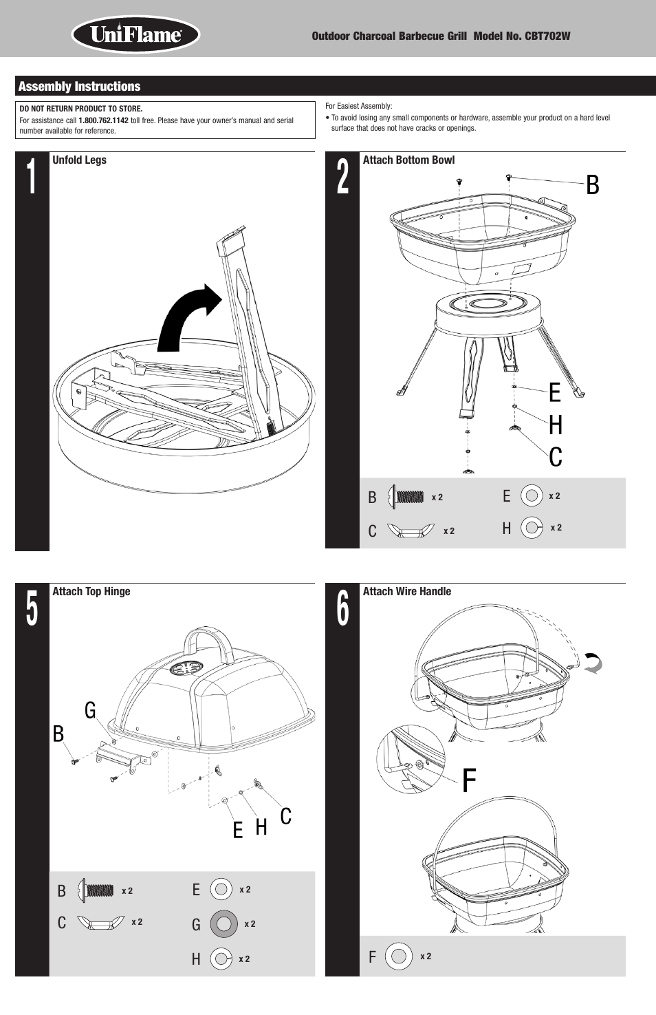 Blue Rhino CBT702W User Manual | Page 4 / 16