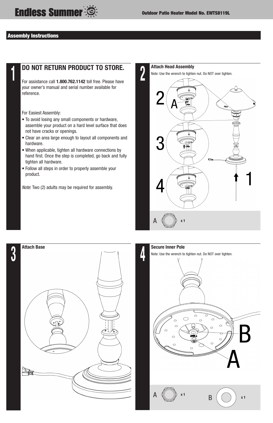 Blue Rhino EWTS8119L User Manual | Page 4 / 12
