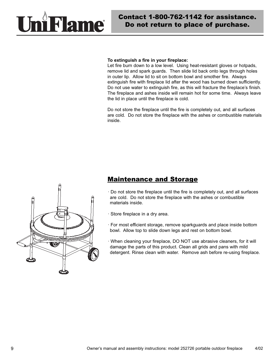 Blue Rhino 252726 User Manual | Page 10 / 16