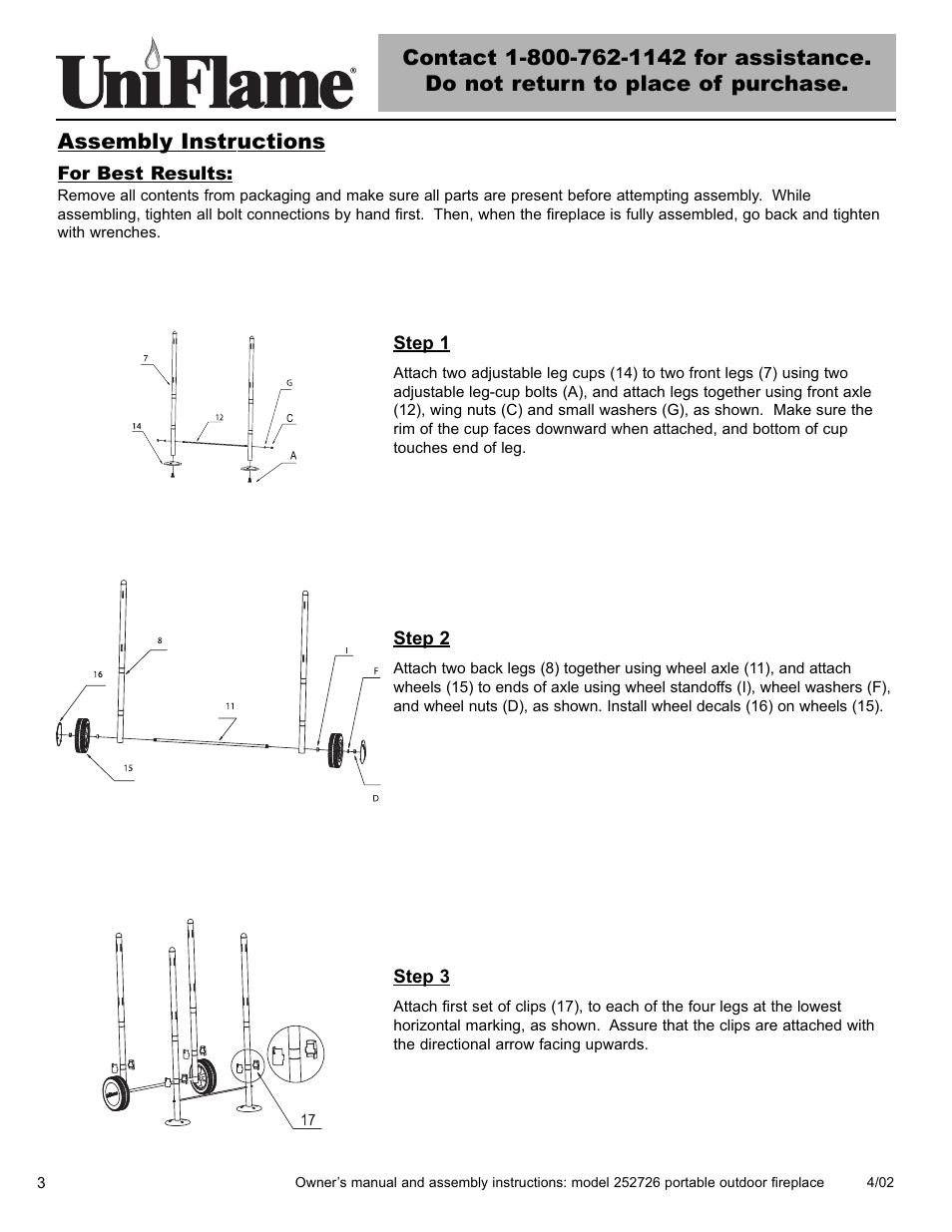 Blue Rhino 252726 User Manual | Page 4 / 16