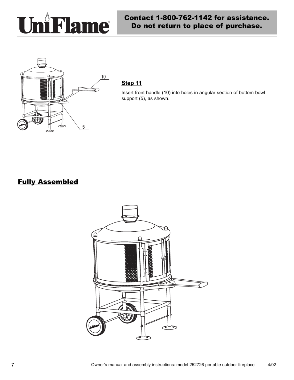 Fully assembled | Blue Rhino 252726 User Manual | Page 8 / 16