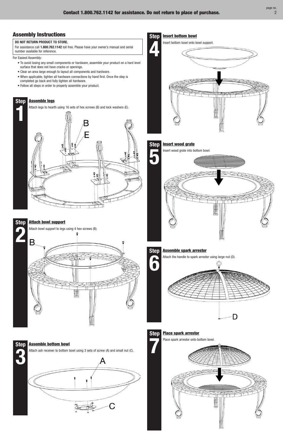 Blue Rhino WAF517A User Manual | Page 3 / 10