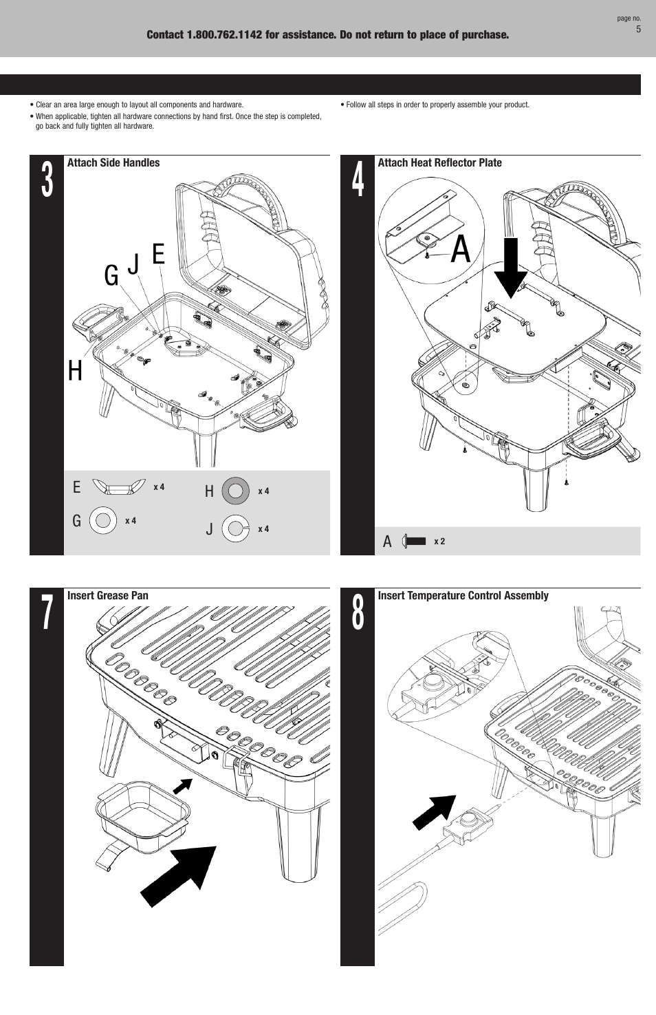 Blue Rhino Electric Grill EBT701W User Manual | Page 5 / 16