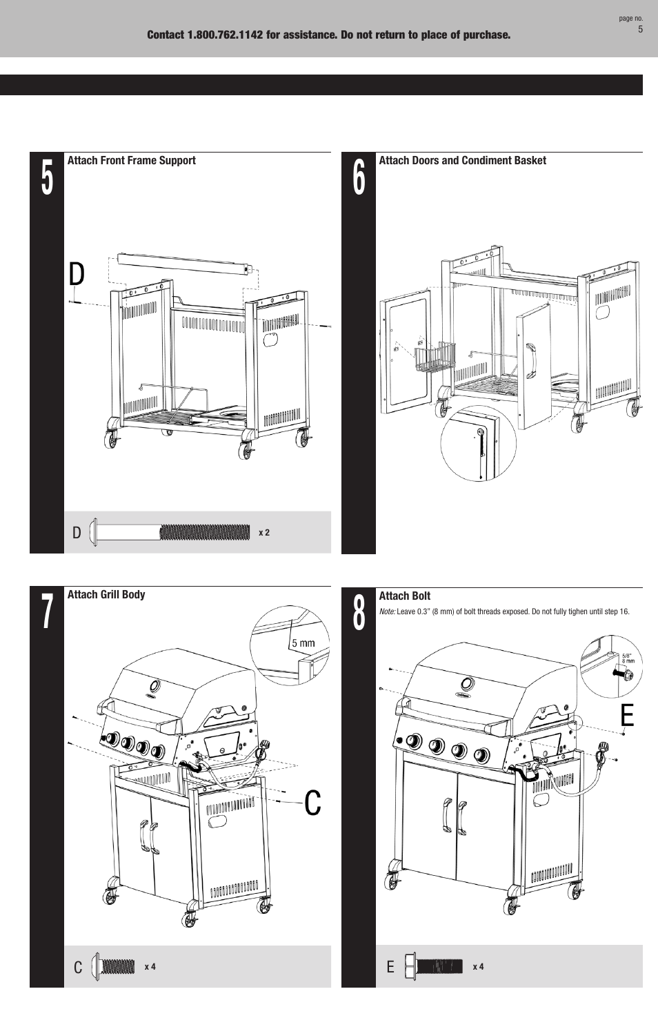 Blue Rhino GBC850W-C User Manual | Page 5 / 28