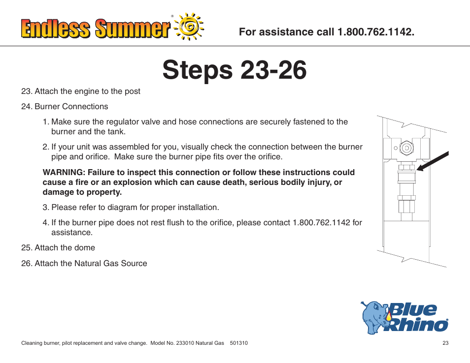 Steps 23-26 | Blue Rhino ENDLESS SUMMER 233010 User Manual | Page 24 / 27