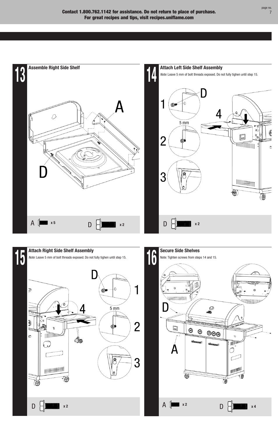 Blue Rhino GBC976W User Manual | Page 7 / 28