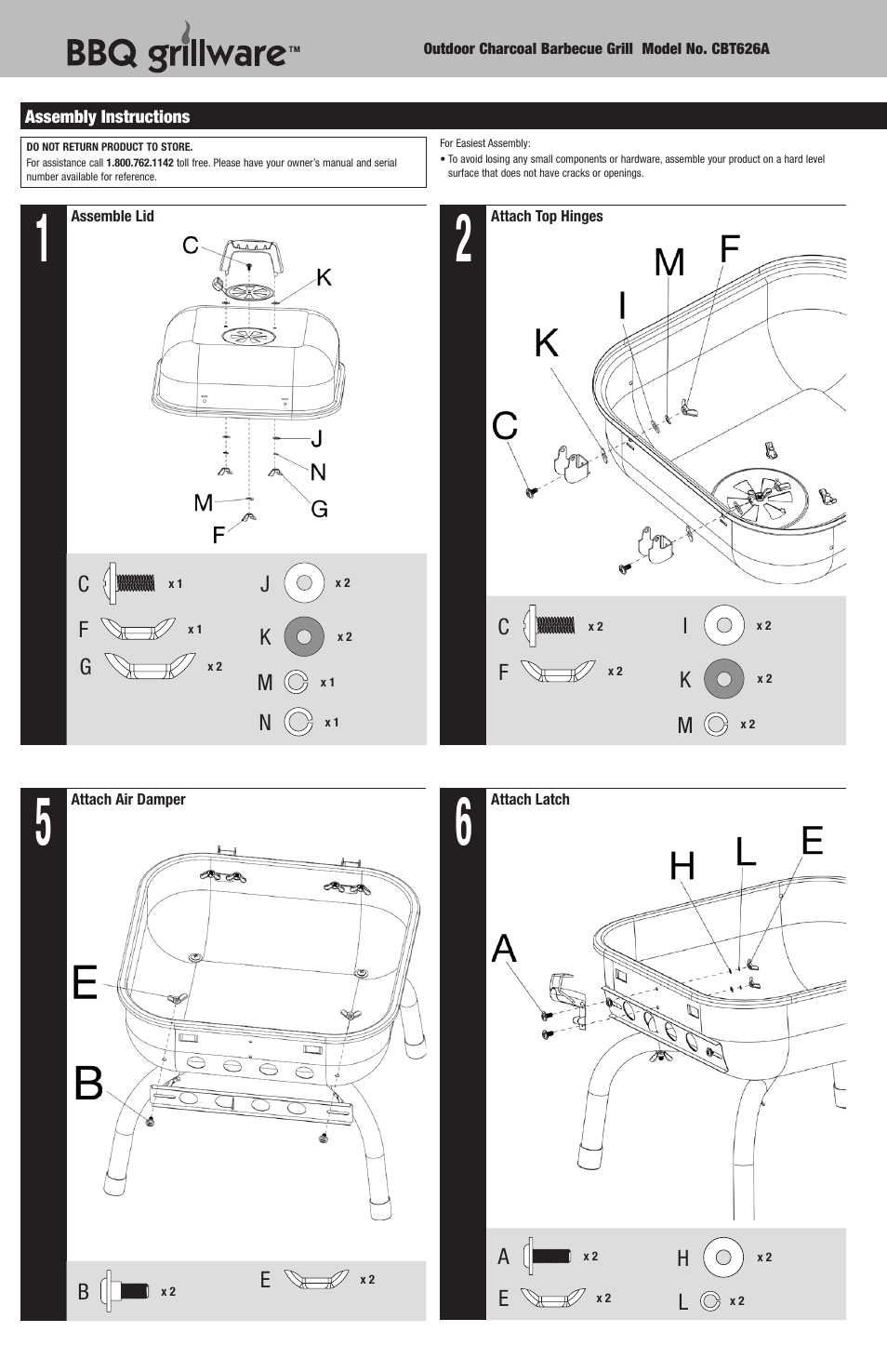 Blue Rhino CBT626A User Manual | Page 4 / 16