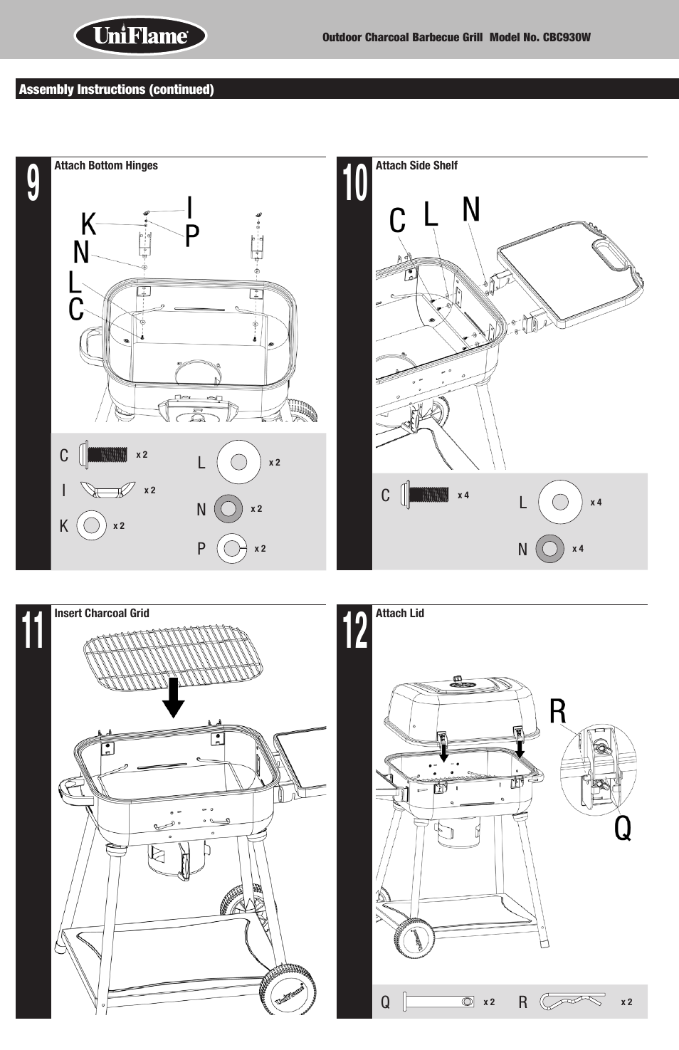 Blue Rhino CBC930W User Manual | Page 6 / 16