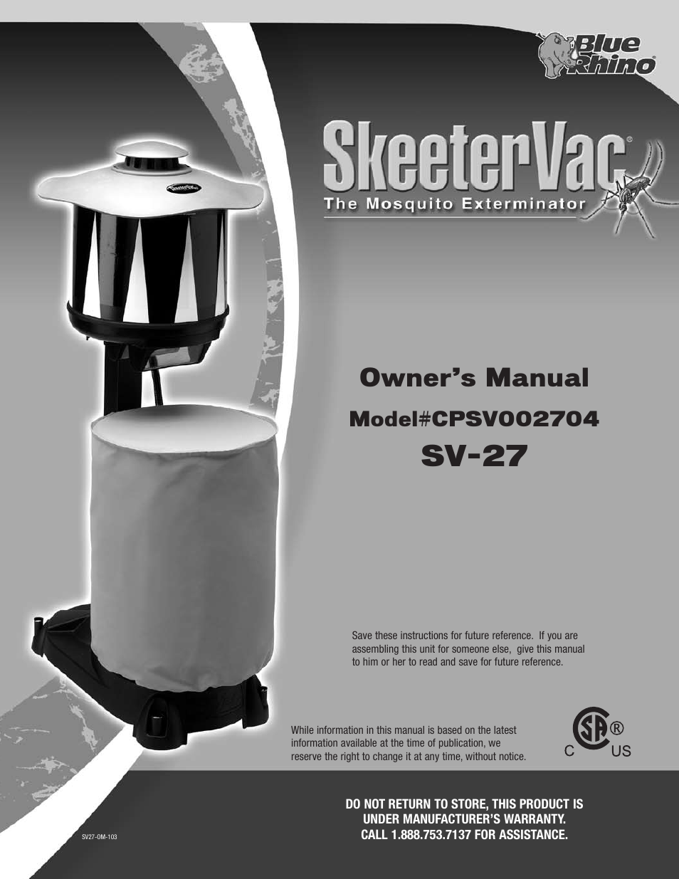 Blue Rhino CPSV002704 User Manual | 16 pages