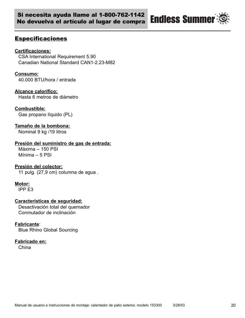 Blue Rhino 153300 User Manual | Page 41 / 42
